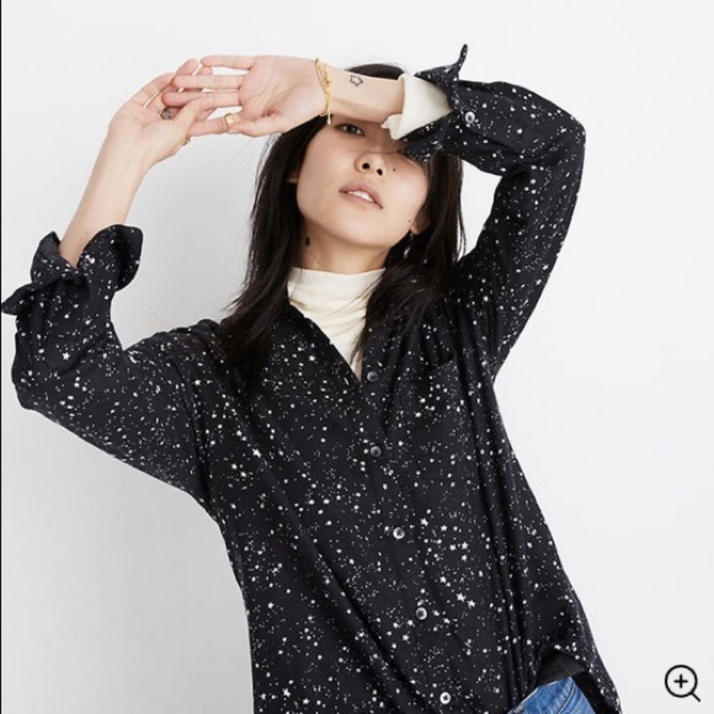 Oversized ex-boyfriend shirt in star print